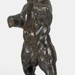 Bronze figure, standing bear.