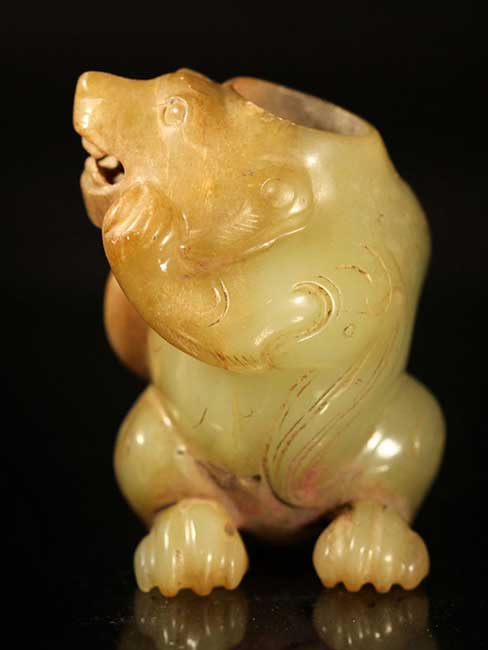 Han Dynasty - Bear Shape Hetian Yellow Jade Ornament