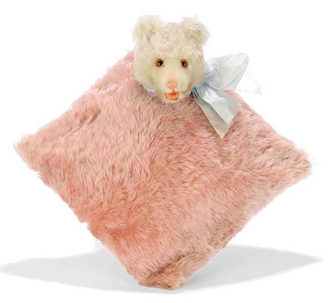 Steiff Teddybar Krystie. 11 1/2 Pink Mohair Bear With Glass Eyes, Pink  Stitched Nose And Mouth
