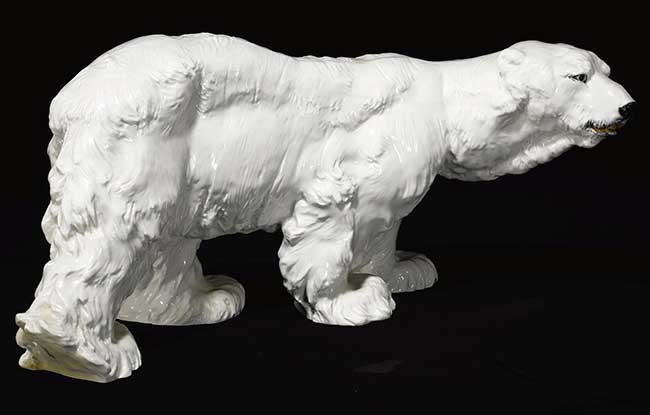 A Meissen white figure of a polar bear early 20th century
